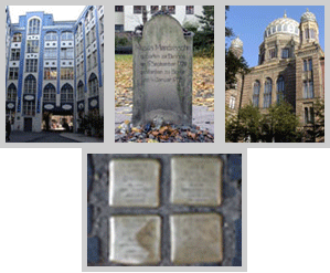 Neue Synagoge, Grabstein Mendelssohn, Hackesche Hoefe